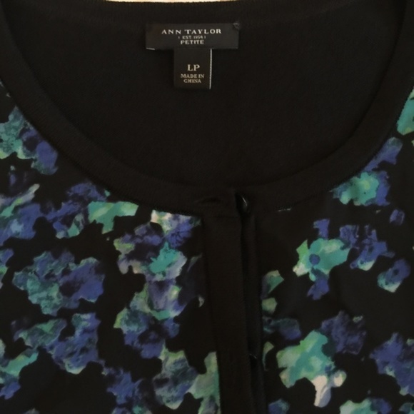 Ann Taylor Chiffon Front Floral Print Cardigan - Picture 4 of 4